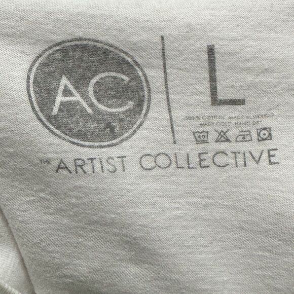 2018 Travis Scott The Vibes Too Wavy White Tshirt‎ Men’s L Color Block Hip Hop - Picture 4 of 8